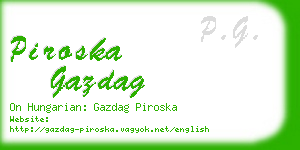 piroska gazdag business card